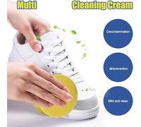 XIBDGNTNE Detergente per scarpe bianche, pulisce e lucida scarpe da ginnastica e scarpe di tela, crema disincrostante multiuso con spugna, adatto per scarpe in pelle e gomma