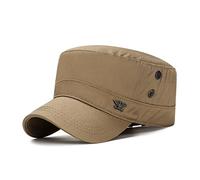 XibeiTrade Vintage Cadet Army Hat Retro Militare Flat Top Baseball Papà Sun Cap Outdoor Sport Cappello, cachi