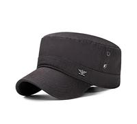 XibeiTrade Vintage Cadet Army Hat Retro Militare Flat Top Baseball Papà Sun Cap Outdoor Sport Cappello, Grigio