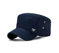 XibeiTrade Vintage Cadet Army Hat Retro Militare Flat Top Baseball Papà Sun Cap Outdoor Sport Cappello, Blu