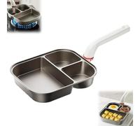 XIBHDN 3-in-1 Cup-Shaped Large Capacity Pan, Anti-Scalding Nonstick Titanium Ceramic Omelette Skillet Pancake Pan, with Heightene Handles
