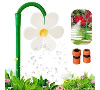 XIBHDN Crazy Daisy Sprinkler,360° Rotating Dancing Flower Water Sprinkler,Funny Sun Flower Sprinklers Stake,Fun Irrigation Tool,for Yard, Lawn Watering (Wihte)