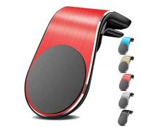 XIBHDN Mobile Phone Navigation Magnetic Bracket,L Type 360° Rotatable Car Phone Mount,Universal Car Cellphone Holder Strong Magnet Mount for Any Smartphone (red)