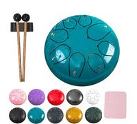 XIBHDN Rain Drum for Outside Garden, Steel Tongue Drum Rain Chime Waterproof, Mini Handpan Drum, Rain Chimes 6 Inch-8 NoteSuitable for Children and Entry-Level Enthusiasts (Blue)