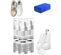 XiChiu Water Free Foam Shoe Cleaner, Convenint and Quick Easy to Carry Sneaker Cleaning Kit,Shoe Cleaning Kit,Gentle Formula for Various Fabrics,Removing Stains and Dirt, 3 pezzi., taglia unica