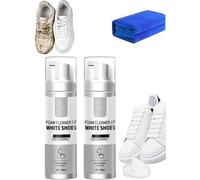 XiChiu Water Free Foam Shoe Cleaner, Convenint and Quick Easy to Carry Sneaker Cleaning Kit,Shoe Cleaning Kit,Gentle Formula for Various Fabrics,Removing Stains and Dirt, 2 pezzi, taglia unica