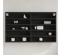 Xichuzi Armadietto con Vetrina Nero 100x15x58 cm Legno Multistrato,Espositore da Parete per Oggetti da Collezione,Armadietto Vetrina Soggiorno-847927