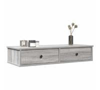 Xichuzi Scaffale a Parete con Cassetti Grigio 100x37,5x19 cm Truciolato -859964