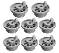 Xiciki Set di 8 ruote per lavastoviglie 165314, ricambio per cestello inferiore per Bosch e Siemens, ruote per cestello inferiore della lavastoviglie e kit di ricambio con scatola portaoggetti