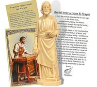 Xiciki Statua di San Giuseppe per vendere case, set con istruzioni e preghiera, statua di San Giuseppe da vendere casa, statua di San Giuseppe da 5 cm, statua da libreria, set completo