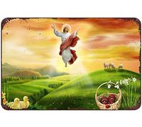 Xiddxu Decorazione da parete in stile retrò con Gesù Cristo pasquale, targa in metallo anticato, pubblicità vintage, per fattoria, caffetteria, giardino, garage, porta, negozio, 30,5 x 40,6 cm