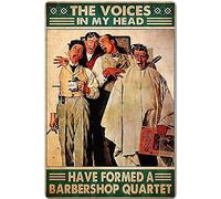 Xiddxu Divertente targa in metallo con citazione da barbiere quartetto da barbiere, decorazione da parete vintage per ufficio, casa, aula e il bagno, decorazione per la fattoria, 20,3 x 30,5 cm