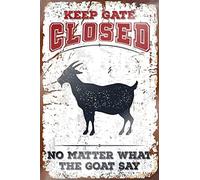 Xiddxu Targa in metallo con scritta "No Matter What The Goats Say ", per casa, soggiorno, cucina, bar, decorazione da parete, stile vintage, 20,3 x 30,5 cm