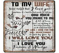 Xiddxu Targa in metallo retrò in alluminio con scritta "I Will Love You, Till My Last Breath Forever and Always" (lingua italiana non garantita)