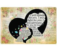 Xiddxu Targa in metallo vintage con scritta in lingua inglese "Speak for You Fight for You Advocate for You So That One Day You Can Do It for Yourself", 20,5 x 30,5 cm