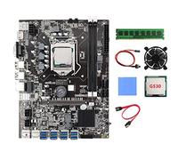 XIDIT B75 8USB BTC Miner Scheda Madre+CPU G530+4G DDR3 RAM+Fan+Pad Termico+Cavo Interruttore+Cavo SATA 8 PCIE LGA1155 DDR3 MSATA