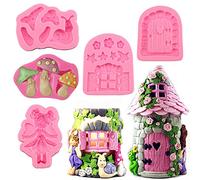 Xidmold 5 stampi in silicone a forma di fata, per torte e cioccolatini, per dolci e dolci