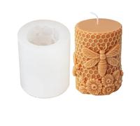 Xidmold Stampo cilindrico per candele a nido d'ape, in silicone, per candele di cera d'api, decorazione in gesso, artigianato fai da te (B)