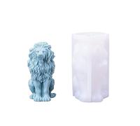 Xidmold Stampo in silicone 3D a forma di leone, per fondente, cioccolato, decorazione torta, sapone, cera di soia, gesso, artigianato (A)