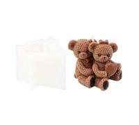 Xidmold Stampo in silicone 3D per forma di orso, per sapone, orso in silicone, per fondente, decorazione torte, cioccolato, sapone, candele di cera di soia, artigianato (C)