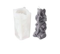 Xidmold Stampo in silicone a forma di elefante 3D, per fondente, decorazione per torte, cioccolato, sapone, gesso, candele di cera di soia, artigianato in resina epossidica (D)