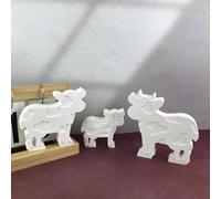 Xidmold Stampo in silicone a forma di mucca, stampo in gesso 3D per cioccolato, candele di cera di soia, resina epossidica, sapone, gesso, artigianato