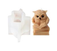 Xidmold Stampo in silicone per candele a forma di gufo, 3D, forma di gufo in resina epossidica, stampo in silicone per candele di cera di soia, sapone, gesso, cemento, resina epossidica, artigianato