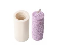 Xidmold Yin Yang - Stampo per candele a forma di pilastro, in silicone, per colata in silicone, per candele di cera di soia, fai da te (C, piccolo)
