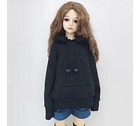 XiDonDon 30 cm/45 cm/60 cm Vestiti per Le Bambole 1/3 1/4 1/6 Accessori per Bambole BJD BJD SD Moda Fai da Te con Cappuccio Giocattoli Bambole Abbigliamento (Black,1/4)