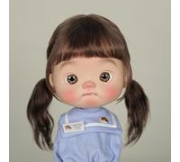 XiDonDon Big Head Diandian Doll Wig Soft Mohair Wigs per 24,5-27 cm Head Toys Doll Accessories Not for Human (Brown5)