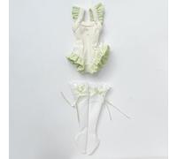 XiDonDon Costumi da bagno alla moda per bambole BJD Blyth, Ob24, Licca, Azone Accessori per giocattoli e regali (solo vestiti) (White-Green)