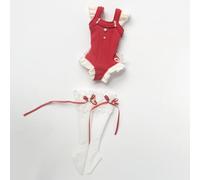 XiDonDon Costumi da bagno alla moda per bambole BJD Blyth, Ob24, Licca, Azone Accessori per giocattoli e regali (solo vestiti) (Red)