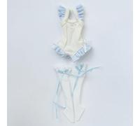 XiDonDon Costumi da bagno alla moda per bambole BJD Blyth, Ob24, Licca, Azone Accessori per giocattoli e regali (solo vestiti) (White-Light Blue)