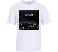 XIEAI Indochine Black City Parade Men's - Maglietta grafica unisex, colore: bianco, bianco, XXL