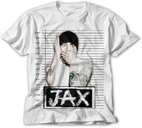 XIEAI J-AX Fotosegnaletica Rap Man Men's T-Shirt Graphic Unisex White Top Shirt, bianco, XL