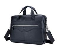 Xieben Borsa a tracolla in pelle da uomo Borsa a tracolla per uomo Porta tutta la protezione del laptop per borsa a tracolla a tracolla per computer da 14 pollici Nero