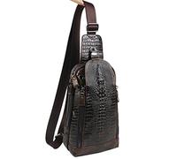 Xieben Borsa a tracolla in pelle per uomo Viaggio Caccia all'aperto Escursionismo Campeggio Borsa a tracolla Borsa a tracolla Zaino Daypack Caffè