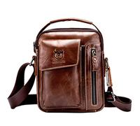 Xieben Borsa A Tracolla In Pelle Vintage Per Uomo Donna Casual Borsa A Tracolla Per Ufficio Cross Body Pack Tote Phone Handbags Sling Chest Pouch Caffè