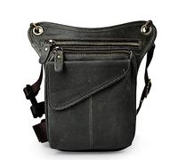 Xieben In Pelle Borsa Gamba A Goccia Per Uomo Donna Moto In Sella A Bicicletta In Bicicletta Multi-purpose In vita Coscia Marsupio Bum Tasca Escursionismo Sportivo Custodia In Campeggio Deep Gray
