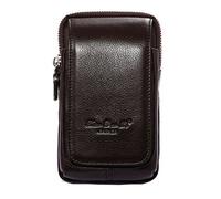 Xieben Marsupio Borsello in Pelle Da Cintura per Uomo Smartphone Telefono Custodia Tracolla Cellulare Verticale Portafoglio Mini borse Viaggio Con Clip Phone Caffè