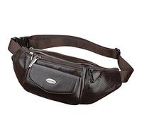 Xieben Marsupio in Pelle Per Uomo Donna Slim Fanny Shoulder Pack Outdoor Viaggi Sport Ciclismo Escursionismo Equitazione Camping Caccia Bum Pouch Casual Caffè