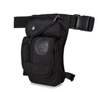 Xieben Nylon Drop Leg Bag per Uomo Donna Moto Bike Hip Bum Cintura Vita Marsupio Viaggio Outdoor Campeggio Tactical Escursioni Ciclismo Crossbody Shoulder Pouch Nero