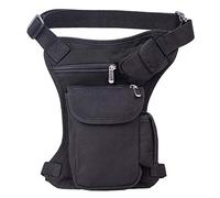 Xieben Tela Gamba Bag per Le Donne Degli Uomini Di Guida Del Motociclo A Tracolla Vita Marsupio Viaggio Sport All'aria Aperta Nero