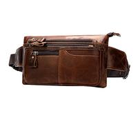 Xieben Vintage Marsupio Per Uomo Donna Viaggi Escursionismo Running Hip Bum Belt Borsellino Slim Cellulare Portafoglio Marsupio Marrone