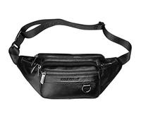 Xieben Vintage Marsupio per Uomo Donna Viaggi Escursionismo Running Hip Bum Pouch Belt Slim Cell Phone Pack Purse Wallet nero