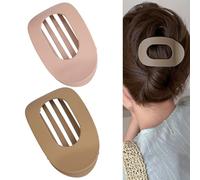 Xiedeai Pinze per Capelli 2 Pezzi, Fermacapelli Francesi Grandi, Design Curvo per Massimo Comfort anche da Sdraiata, Guida e Sonno (Opaca, Albicocca Kaki)