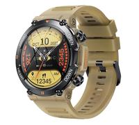 XIEFEI K56pro Smart Watch Bluetooth Chiamate Outdoor Step Counting Esercizio Tre Anti-Frequenza Cardiaca Monitoraggio Ossigeno nel sangue Meteo (Khaki)