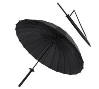 XIEHEMAO Ombrello Samurai con manico lungo, impermeabile e antivento, manico in resina scheletrata, ombrello oversize da 115 cm