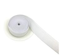 XIEHYA 2 pz/Fasce Elastiche Colorate 20mm 40 Metro Piatto Elastico in Nylon Tessitura Cucito Biancheria Intima Pantaloni Reggiseno Vestiti di Gomma Cinturino per Pantaloni Progetti DIY(White)