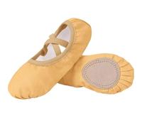 XIEHYA Scarpe Danza Scarpe da Ballo for Ragazze, Pantofole Yoga, for Bambini, Ginnastica, Pratica di Danza, Suola Divisa, Non c'è Bisogno allacciarle(Khaki,23)